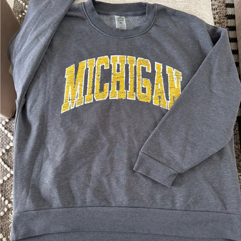 Gray Michigan Sweatshirt